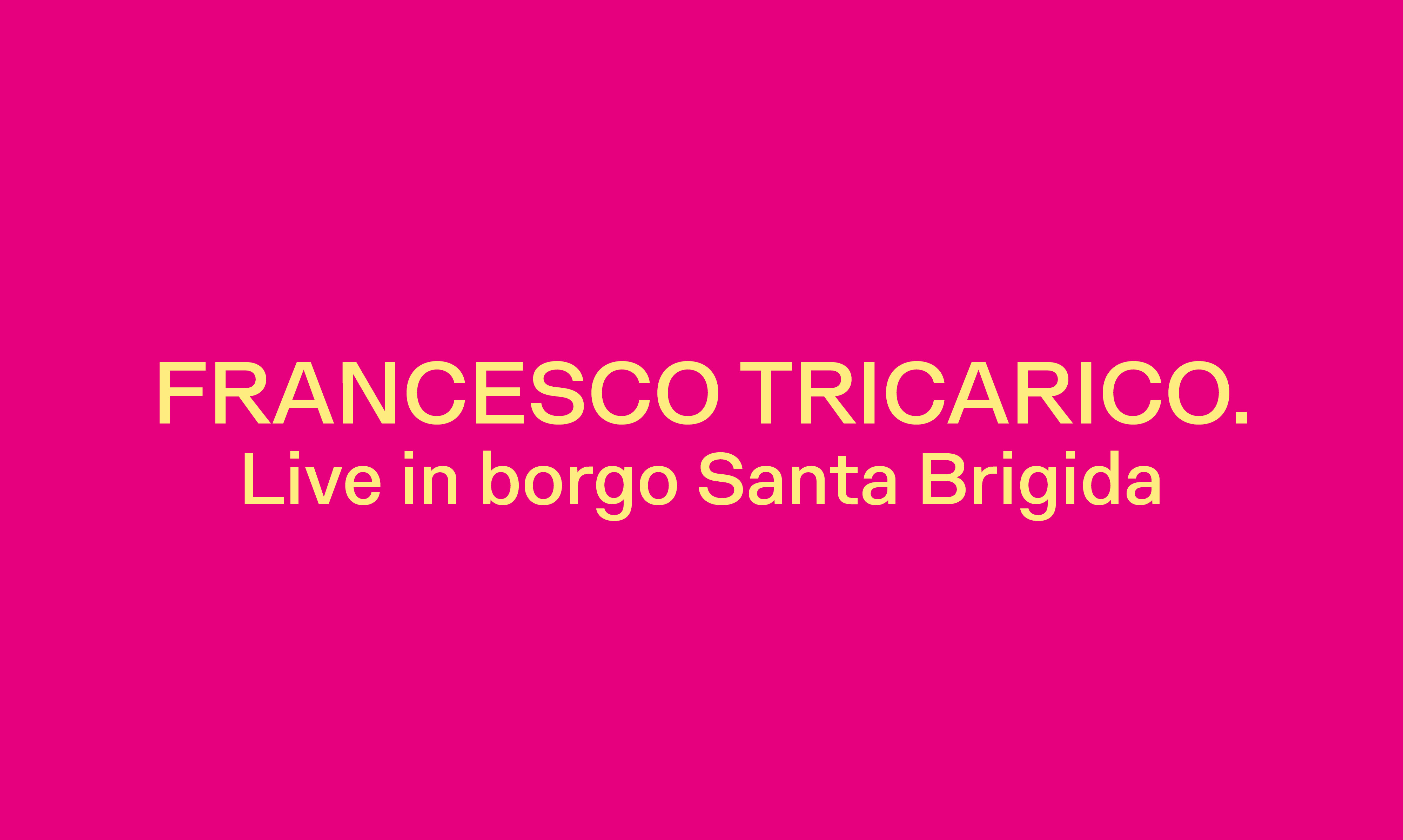 FRANCESCO TRICARICO  LIVE IN BORGO SANTA BRIGIDA