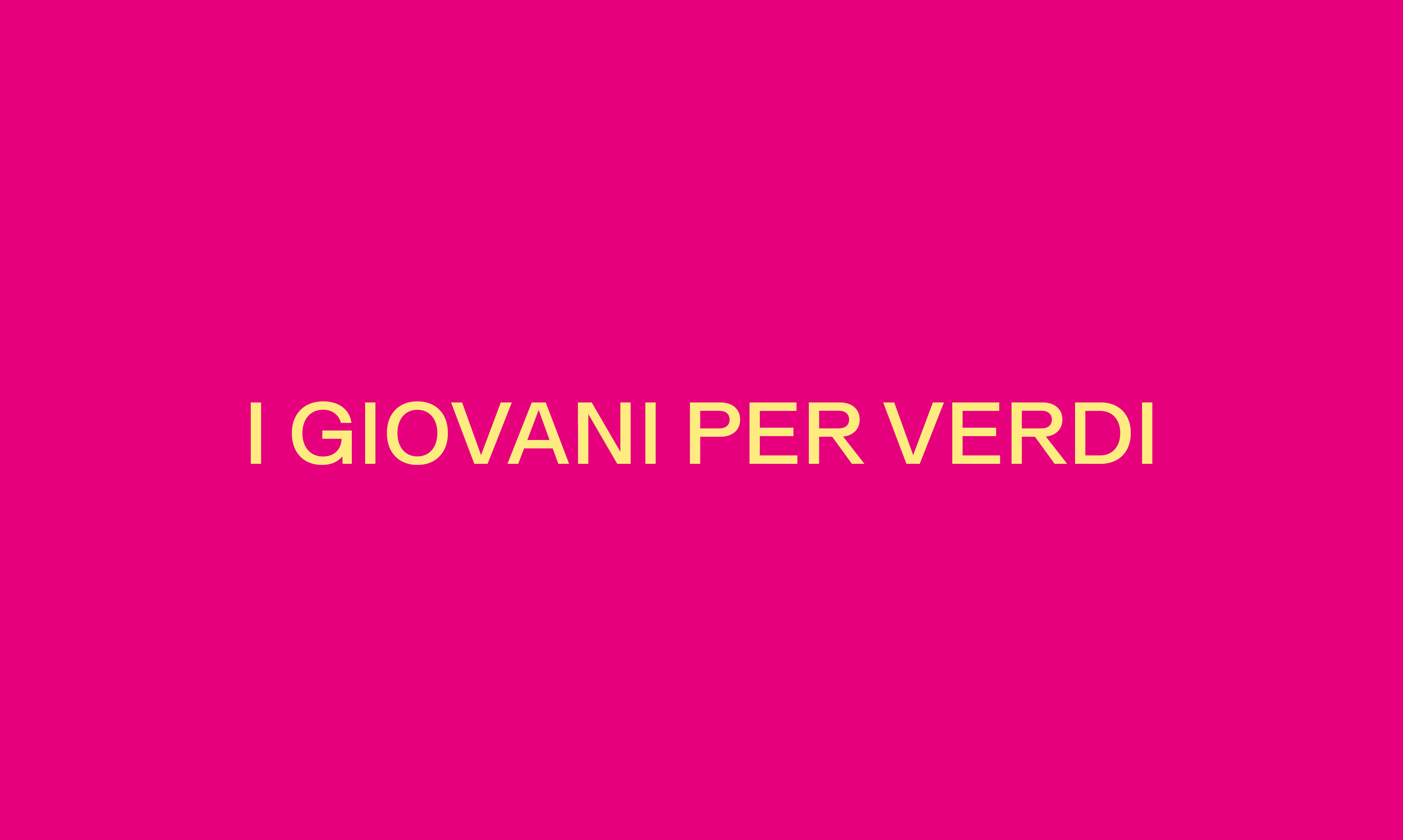 I GIOVANI PER VERDI