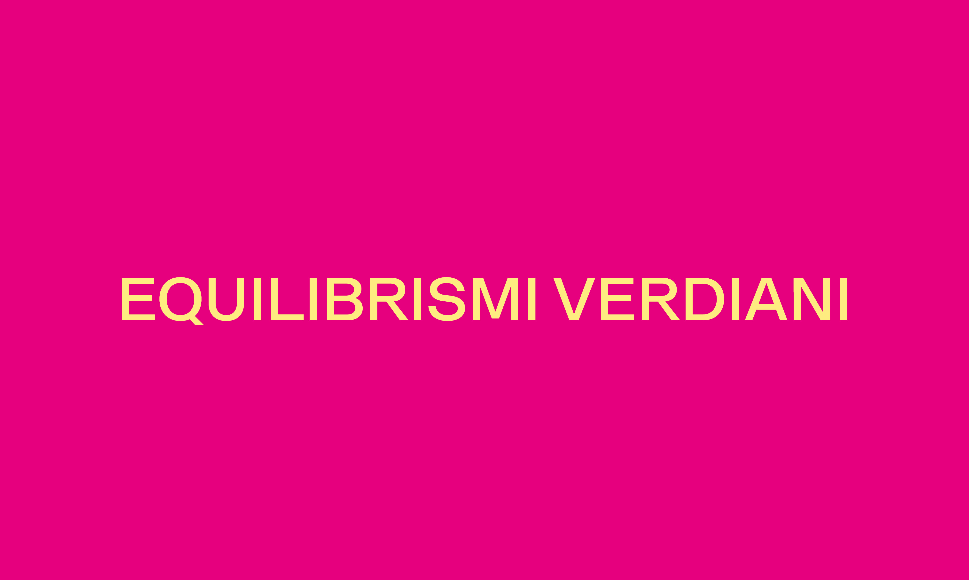 EQUILIBRISMI VERDIANI