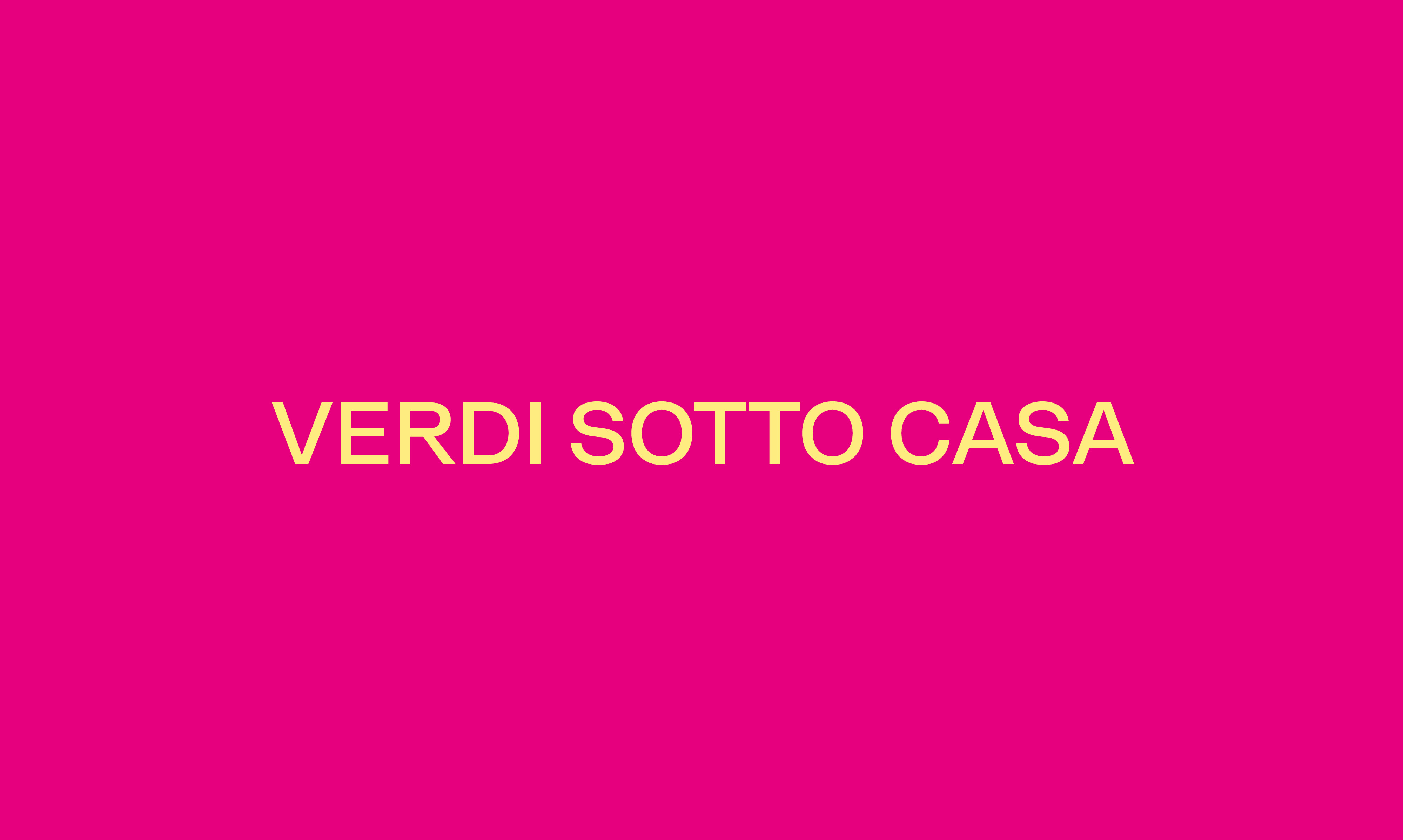 VERDI SOTTO CASA