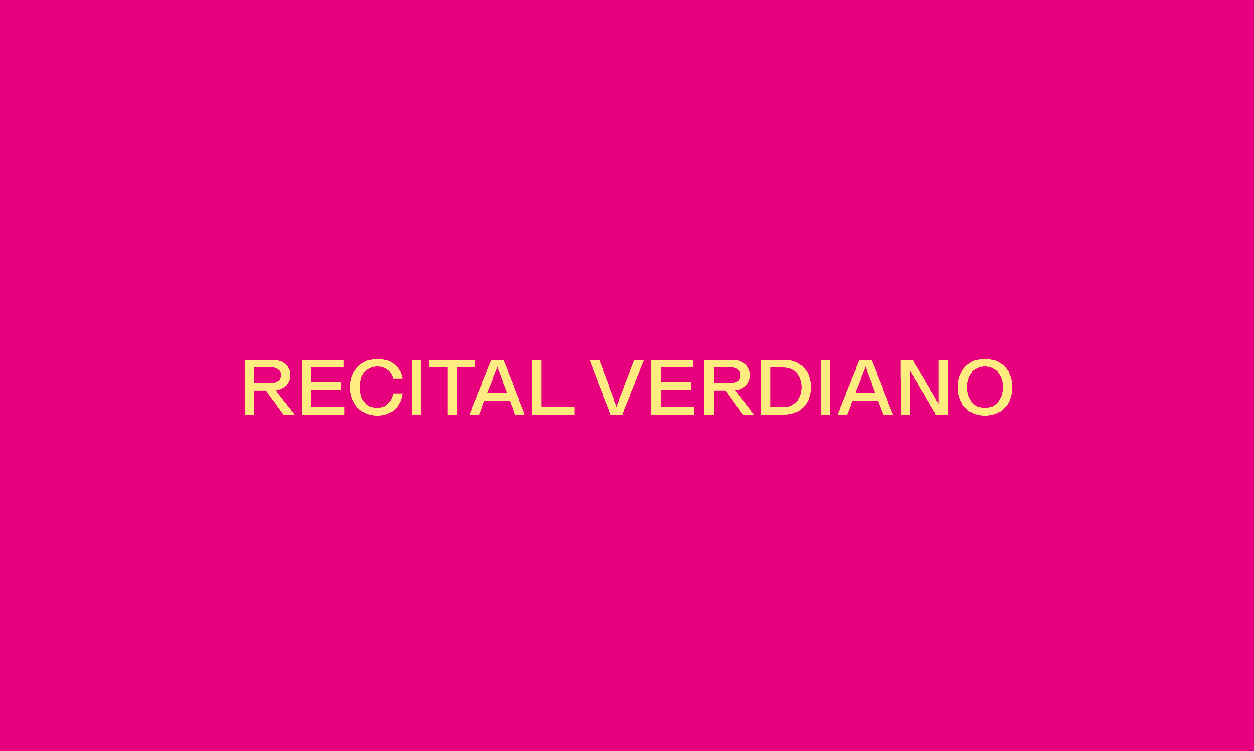 RECITAL VERDIANO